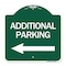 Signmission Additional Parking Sign Left Arrow, Green & White Aluminum Sign, 18" x 18", GW-1818-24350 A-DES-GW-1818-24350 - alternate 1